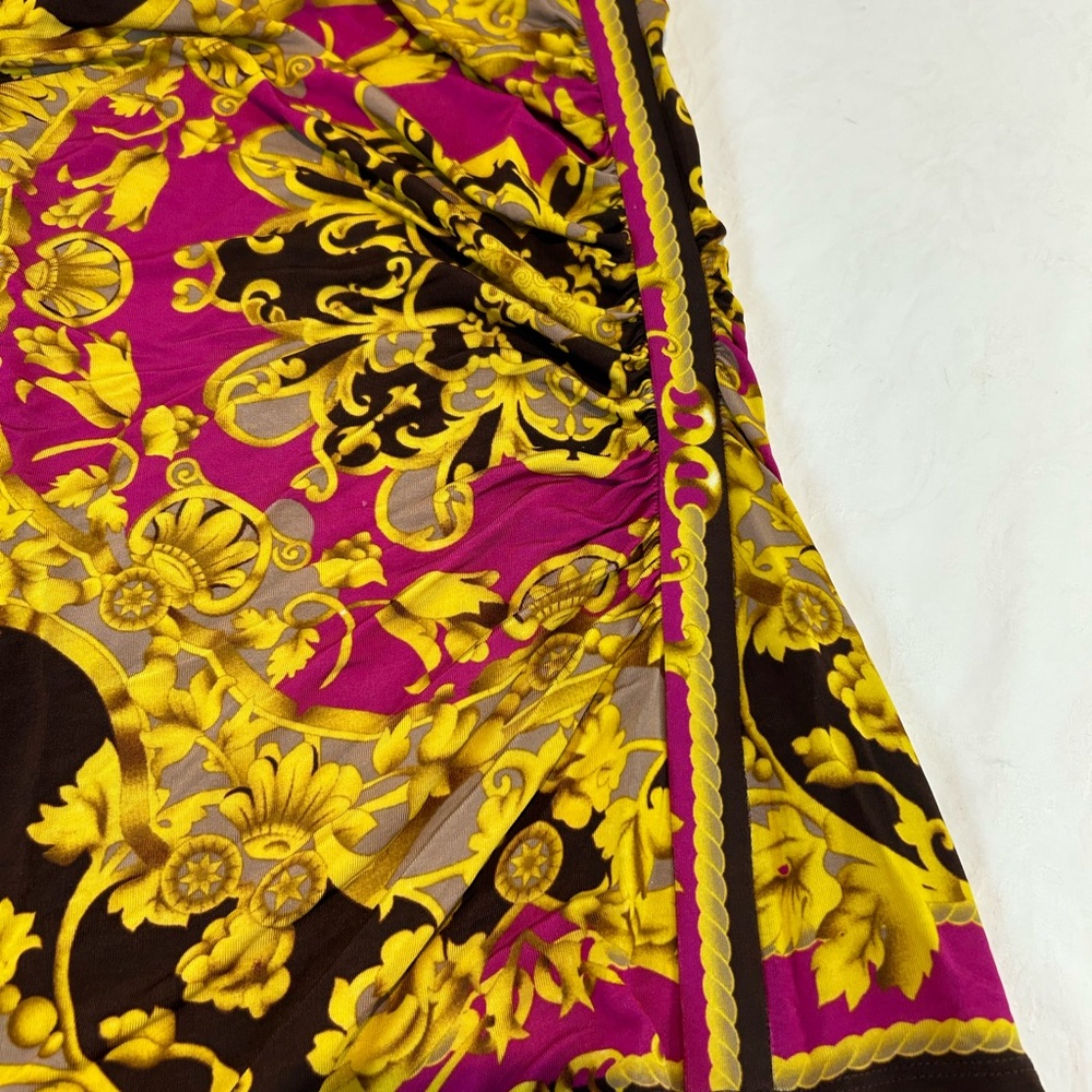 Cache Sz M One Shoulder Open Sleeve Scroll Print … - image 5